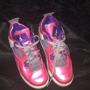 Girls Air Jordan 4 Retro GS Pink Foil